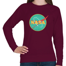 PRINTFASHION Retro Nasa logo - Női pulóver - Bordó női pulóver, kardigán