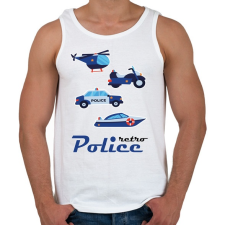 PRINTFASHION Retro rendőr - Férfi atléta - Fehér atléta, trikó