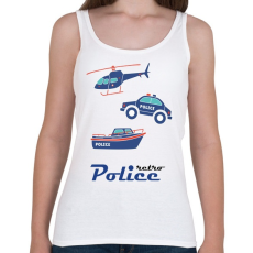 PRINTFASHION Retro rendőr - Női atléta - Fehér