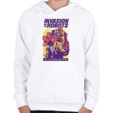PRINTFASHION Retro sci-fi mozi - Gyerek kapucnis pulóver - Fehér
