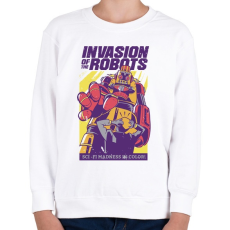 PRINTFASHION Retro sci-fi mozi - Gyerek pulóver - Fehér