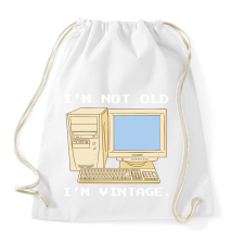 PRINTFASHION Retro számítógép - Sportzsák, Tornazsák - Fehér tornazsák
