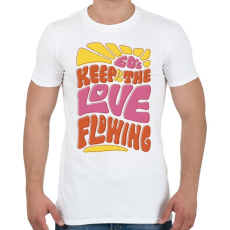 PRINTFASHION Retro - szerelem 60-as évek - Férfi póló - Fehér