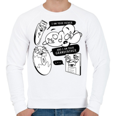 PRINTFASHION Retro tárhelyek - Férfi pulóver - Fehér