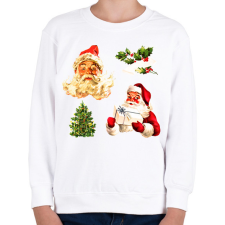 PRINTFASHION Retro télapó - Gyerek pulóver - Fehér gyerek pulóver, kardigán