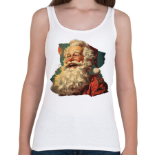 PRINTFASHION Retro télapó - Női atléta - Fehér női trikó