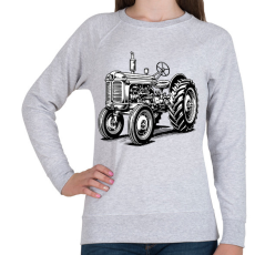 PRINTFASHION Retro traktor - Női pulóver - Sport szürke