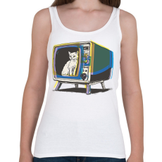 PRINTFASHION Retro TV - Női atléta - Fehér