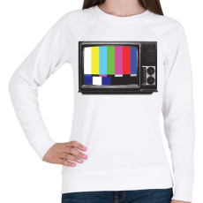 PRINTFASHION Retro TV - Női pulóver - Fehér