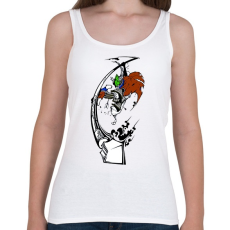 PRINTFASHION Retro warrior - Női atléta - Fehér