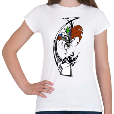 PRINTFASHION Retro warrior - Női póló - Fehér női póló