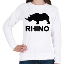 PRINTFASHION Rhino  - Női pulóver - Fehér női pulóver, kardigán
