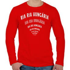 PRINTFASHION Ria ria Hungária - Férfi hosszú ujjú póló - Piros