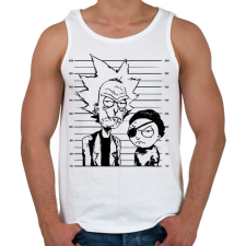 PRINTFASHION Rick és morty - Férfi atléta - Fehér atléta, trikó