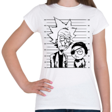 PRINTFASHION Rick és morty - Női póló - Fehér női póló