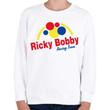 PRINTFASHION Ricky Bobby Racing Team - Gyerek pulóver - Fehér gyerek pulóver, kardigán
