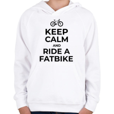 PRINTFASHION RIDE A FATBIKE - Gyerek kapucnis pulóver - Fehér gyerek pulóver, kardigán