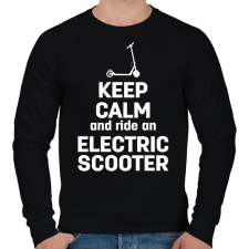 PRINTFASHION Ride an electric scooter - Férfi pulóver - Fekete férfi pulóver, kardigán