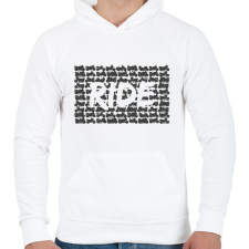 PRINTFASHION RIDE - Férfi kapucnis pulóver - Fehér férfi pulóver, kardigán