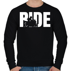 PRINTFASHION Ride - Férfi pulóver - Fekete