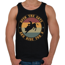 PRINTFASHION Ride for 8 - Férfi atléta - Fekete atléta, trikó