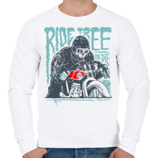 PRINTFASHION Ride Free - Férfi pulóver - Fehér