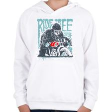 PRINTFASHION Ride Free - Gyerek kapucnis pulóver - Fehér gyerek pulóver, kardigán