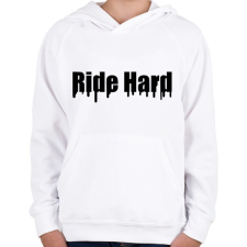 PRINTFASHION Ride Hard - Gyerek kapucnis pulóver - Fehér gyerek pulóver, kardigán