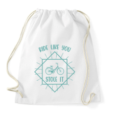 PRINTFASHION Ride like you stole it - Sportzsák, Tornazsák - Fehér tornazsák