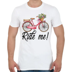 PRINTFASHION Ride me! - Férfi póló - Fehér