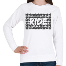 PRINTFASHION RIDE - Női pulóver - Fehér női pulóver, kardigán