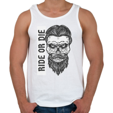 PRINTFASHION Ride or Die - Férfi atléta - Fehér atléta, trikó
