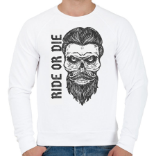 PRINTFASHION Ride or Die - Férfi pulóver - Fehér férfi pulóver, kardigán
