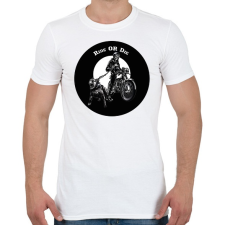 PRINTFASHION Ride or die - Motoros minta - Férfi póló - Fehér férfi póló