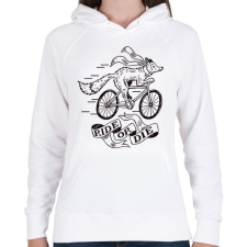 PRINTFASHION Ride or die?! - Női kapucnis pulóver - Fehér női pulóver, kardigán