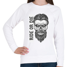PRINTFASHION Ride or Die - Női pulóver - Fehér női pulóver, kardigán