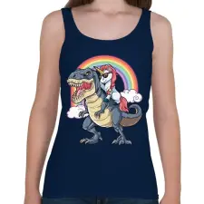 PRINTFASHION Ridin Unicorn - Női atléta - Sötétkék női trikó