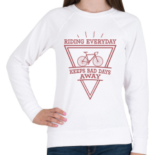 PRINTFASHION Riding everyday - Női pulóver - Fehér női pulóver, kardigán