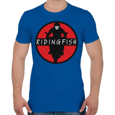 PRINTFASHION Ridingfish - Férfi póló - Királykék