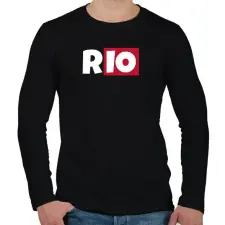 PRINTFASHION RIO - Férfi hosszú ujjú póló - Fekete férfi póló
