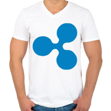PRINTFASHION Ripple - Férfi V-nyakú póló - Fehér férfi póló