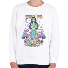 PRINTFASHION rise up - Gyerek pulóver - Fehér