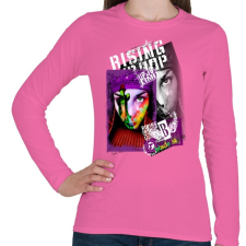 PRINTFASHION RISING HIP HOP - Női hosszú ujjú póló - Rózsaszín női póló