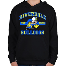 PRINTFASHION Riverdale Bulldogs - Gyerek kapucnis pulóver - Fekete
