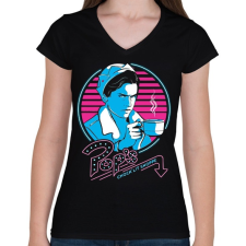 PRINTFASHION Riverdale Pop's - Női V-nyakú póló - Fekete női póló