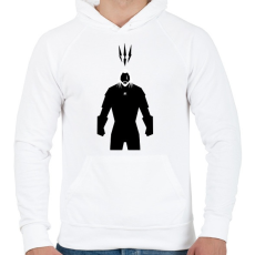 PRINTFASHION Ríviai Geralt - Férfi kapucnis pulóver - Fehér