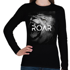 PRINTFASHION Roar - Női hosszú ujjú póló - Fekete női póló