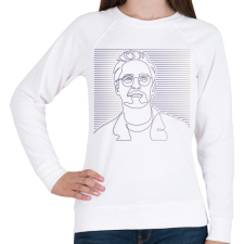 PRINTFASHION Robert Downey Jr. - Vonalas - Női pulóver - Fehér női pulóver, kardigán