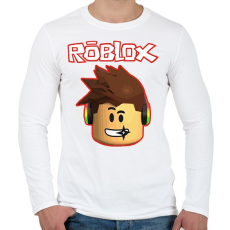 PRINTFASHION Roblox - Férfi hosszú ujjú póló - Fehér