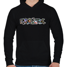 PRINTFASHION roblox - Férfi kapucnis pulóver - Fekete
